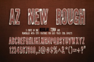 AZ New Rough: The Retro Stitched Typeface for Handmade Brands