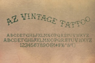 AZ Vintage Tattoo: The Retro Serif for Bold Campaign Headlines