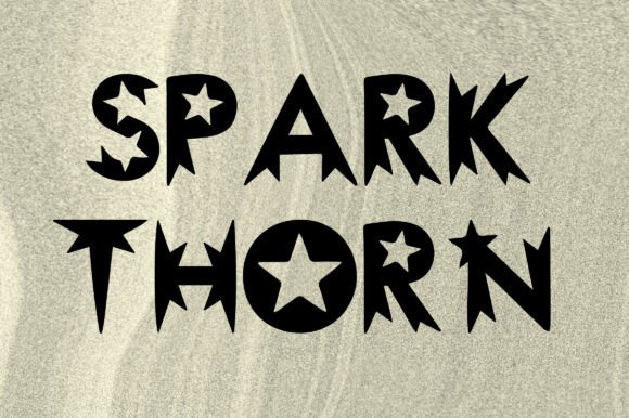 Sparkthorn: A Bold Decorative Typeface for Editorial Design